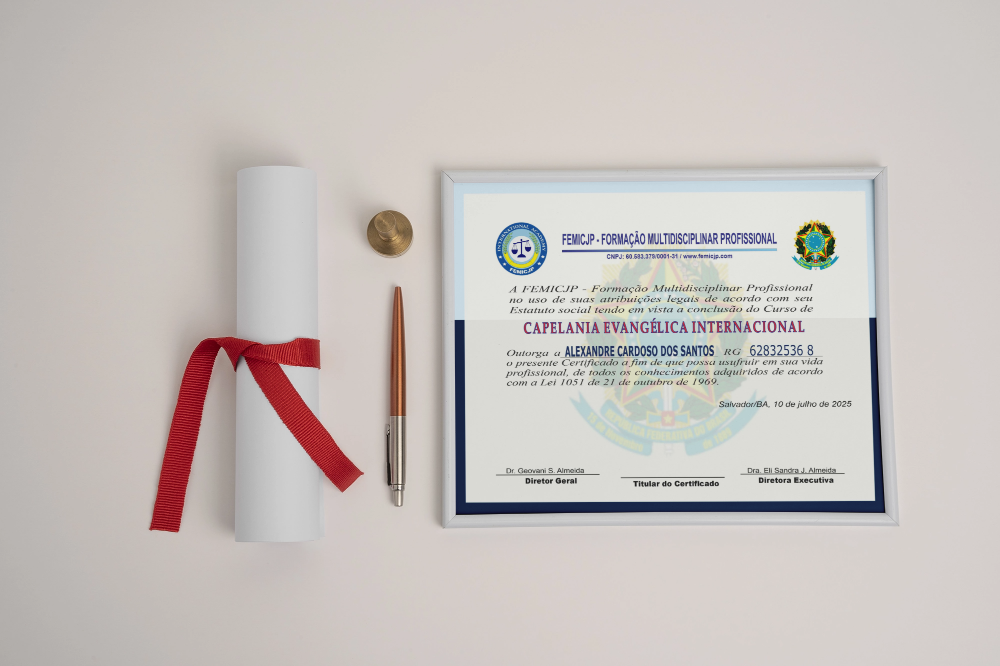 View of official certificate mock-up (1)