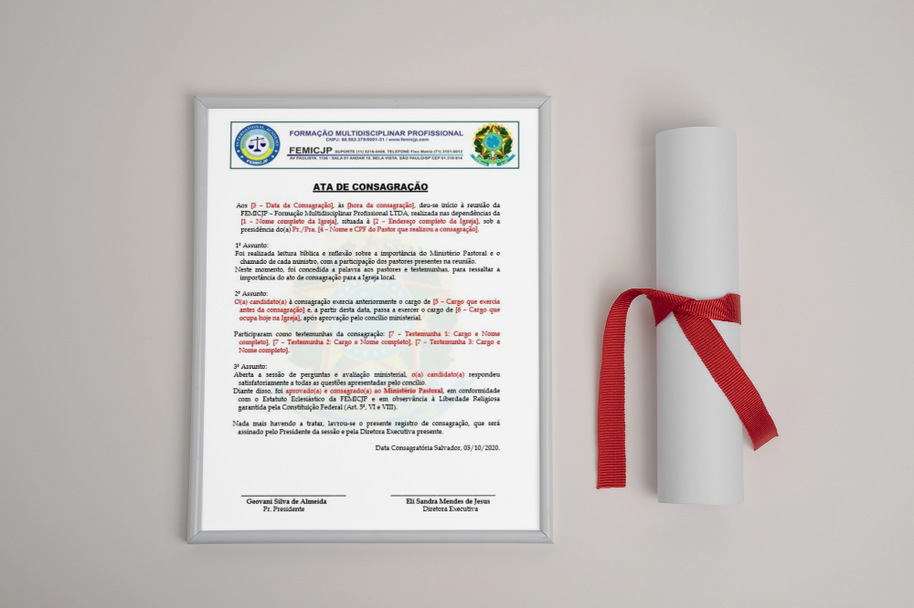 View of official certificate mock-up (1)